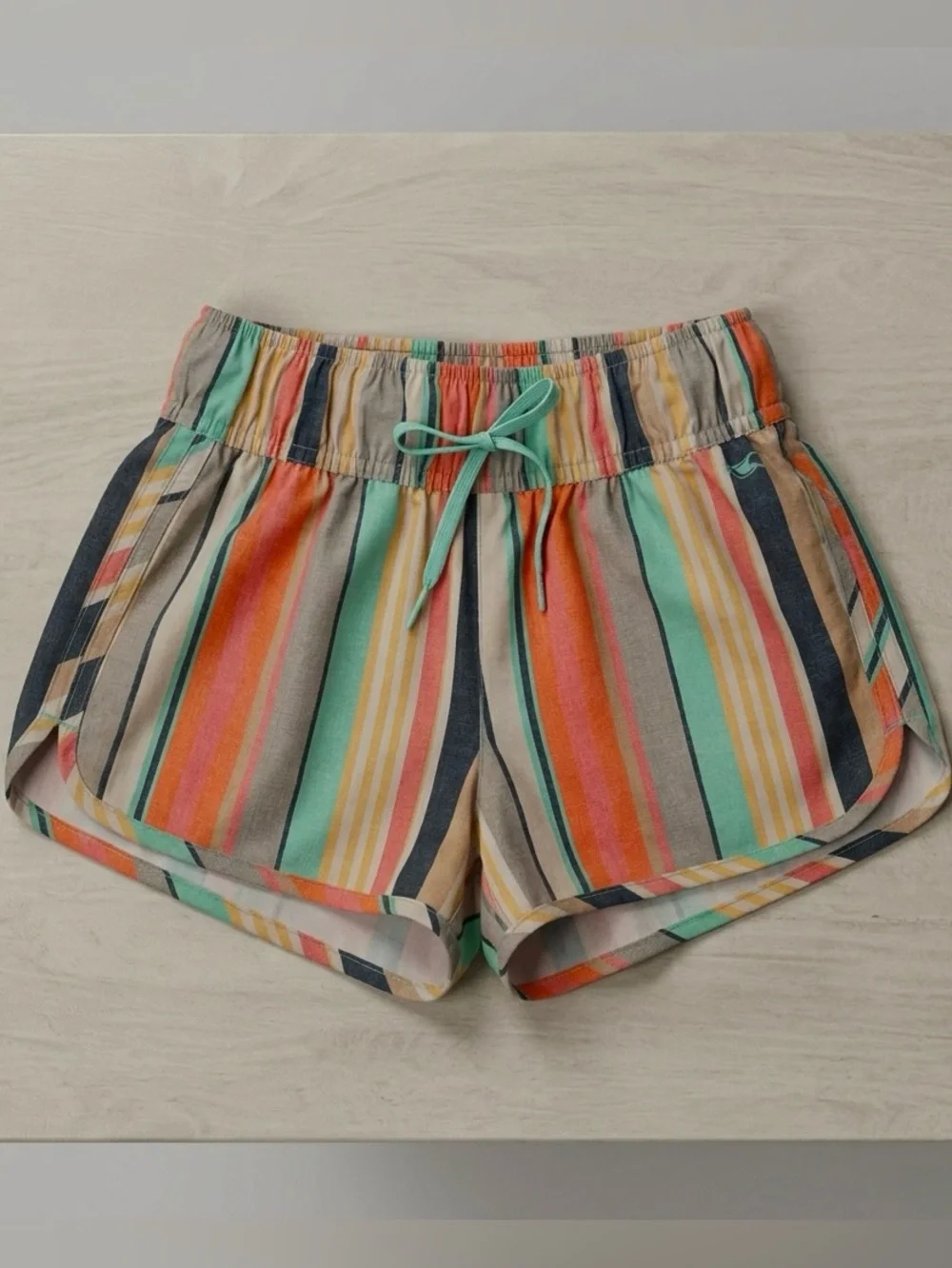 O'NEILL LANE Stretch 2IN Striped Multicolor Board Shorts Girls Swim Trunks